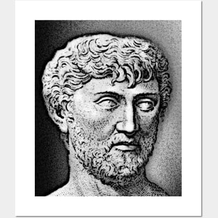 Lucretius Black And While Portrait | Lucretius Artwork 15 Posters and Art